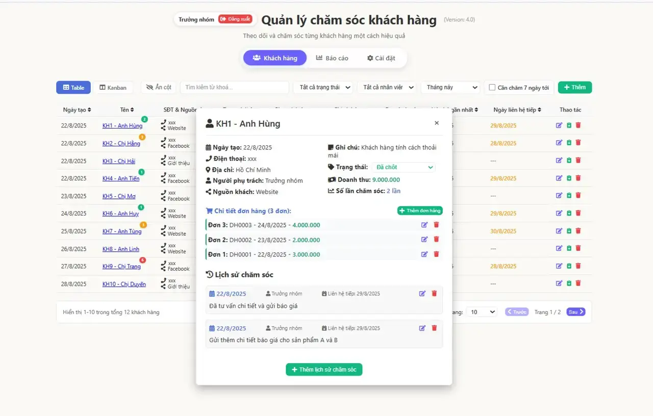 Quản lý chăm sóc khách hàng (v4.0) - Ảnh 5