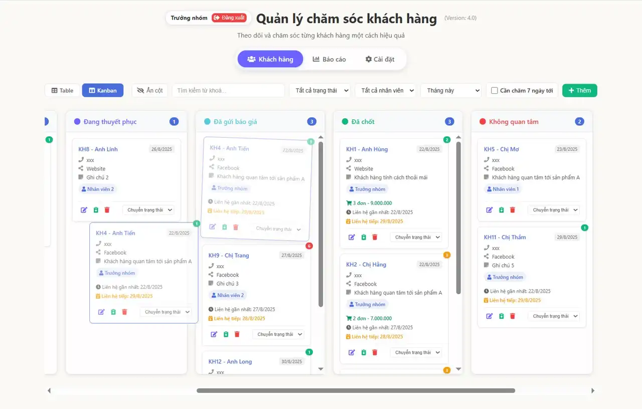 Quản lý chăm sóc khách hàng (v4.0) - Ảnh 4