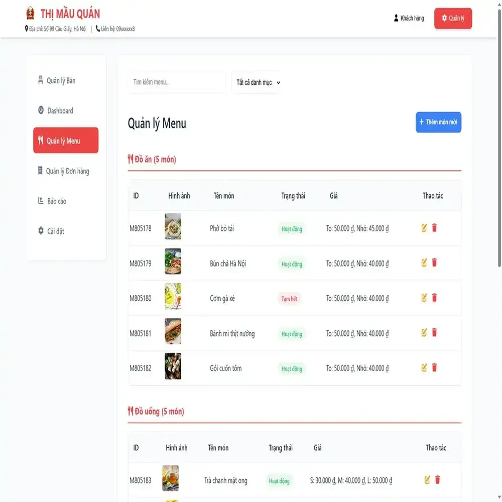 Quản lý bán hàng cho Nhà hàng, Quán ăn, Quán Cafe (v2.0) - Ảnh 6