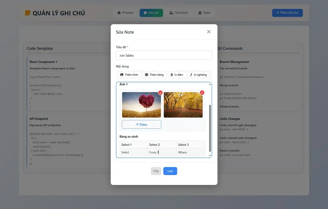 Alternative view of Quản Lý Ghi Chú (v1.0)