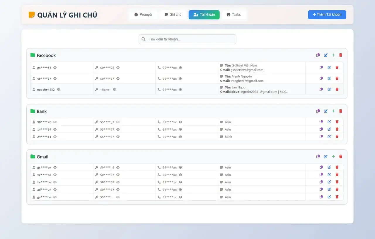 Quản Lý Ghi Chú (v1.0) - Ảnh 3