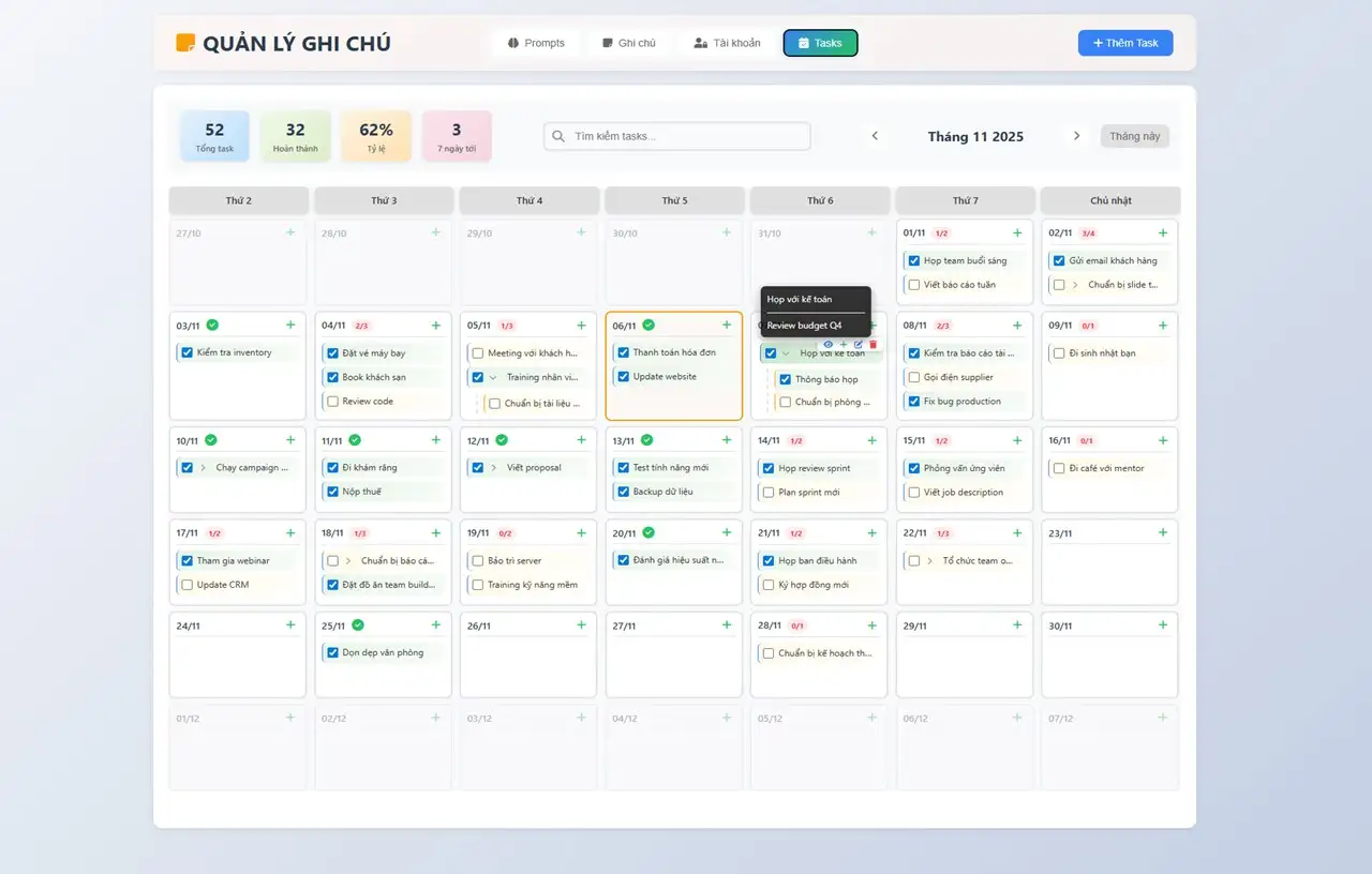 Quản Lý Ghi Chú (v1.0) - Ảnh 5